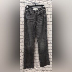 rag & bone High-Rise Black Acid Wash Jeans Liquid Miramar Pants
